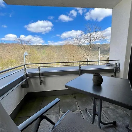 Moderne Mit Parkplatz Und Rheinblick